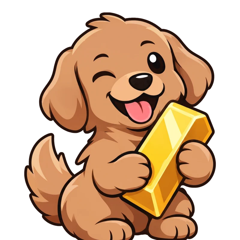 Transparent sticker of the puppy facing the other way